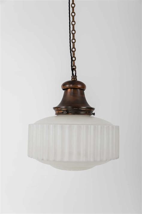 Large GEC Opaline Pendant Light